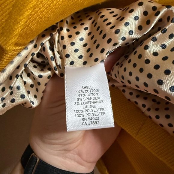 Banana Republic Yellow Duffle Jacket Hooded Toggle Coat S - Picture 5 of 5